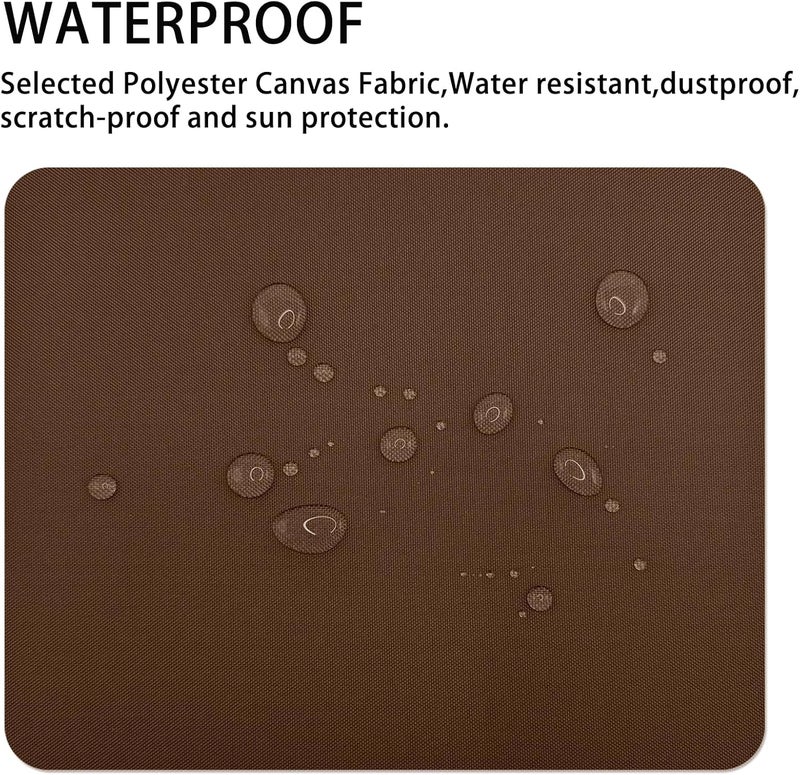 Gheeidau Canvas Repair Patch 9×11 Inch 3Pcs Waterproof Self-Adhesive Fabric Repair Patch for Tents,Boat Cover,Pop Up Canopy,Patio,Bags,Car Seats,Sofas,Furniture Cover(Brown) - Image 2